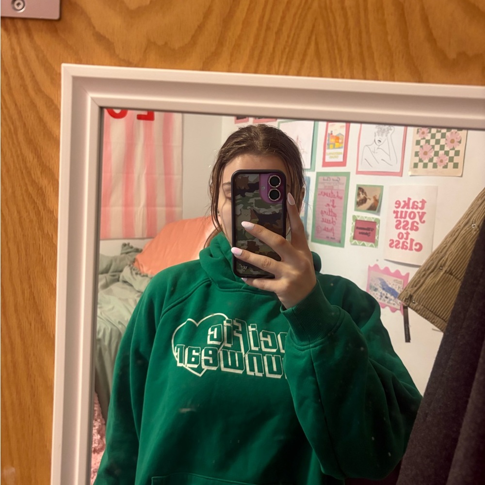 Pacsun Green Graphic Hoodie